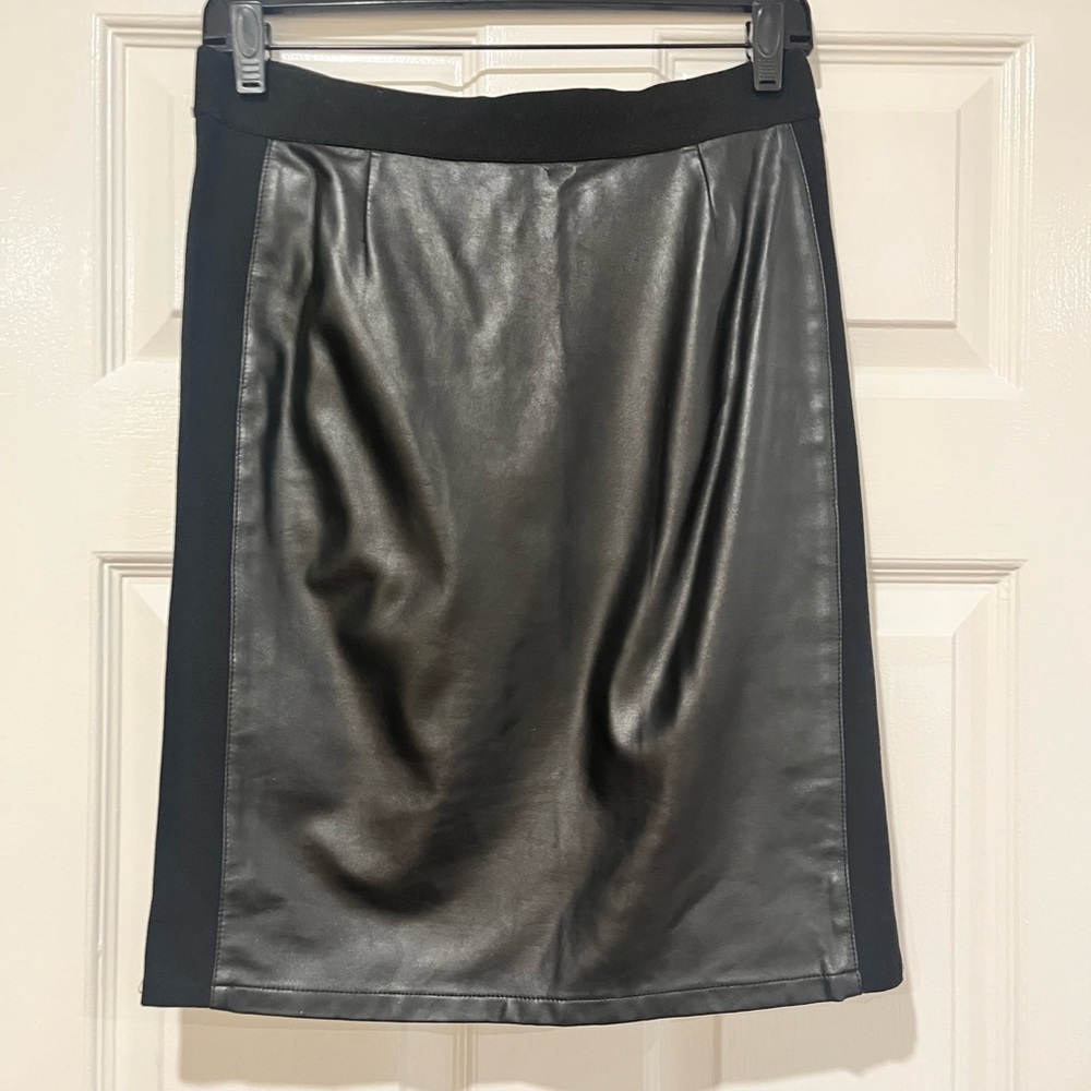 Black Vegan Leather Skirt